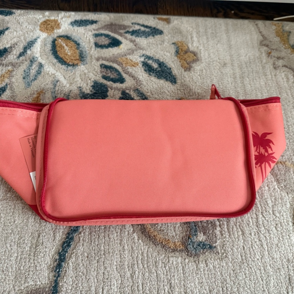 2x trader joes joe’s mini tote cooler bag blue and peach - Picture 2 of 8